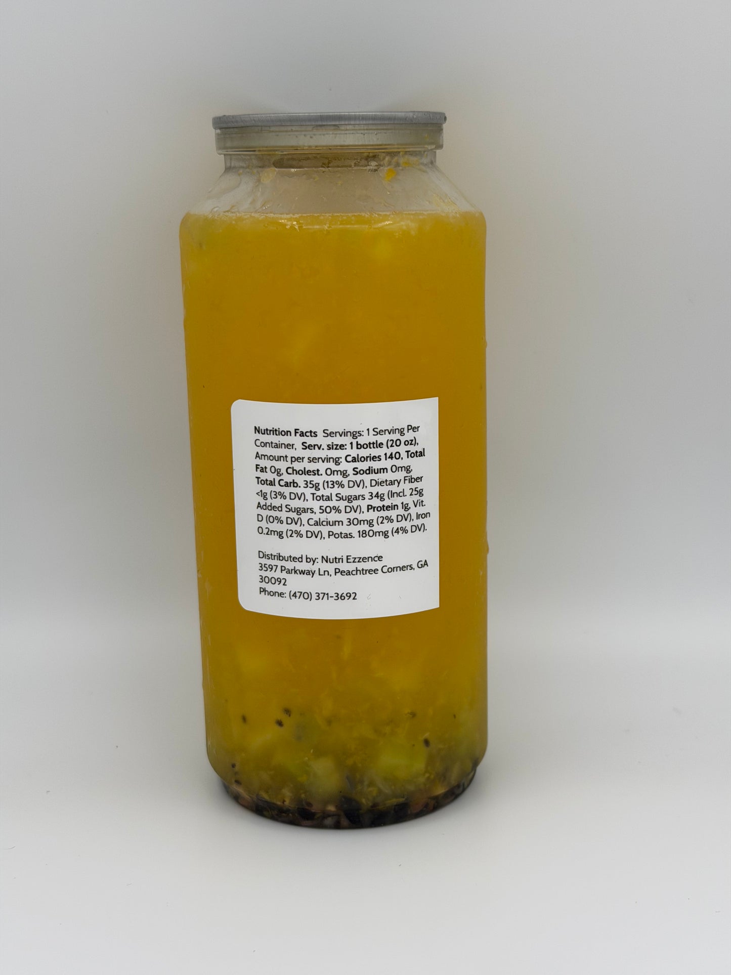 Passion Fruit Drink with Diced Pineapple and Kiwi