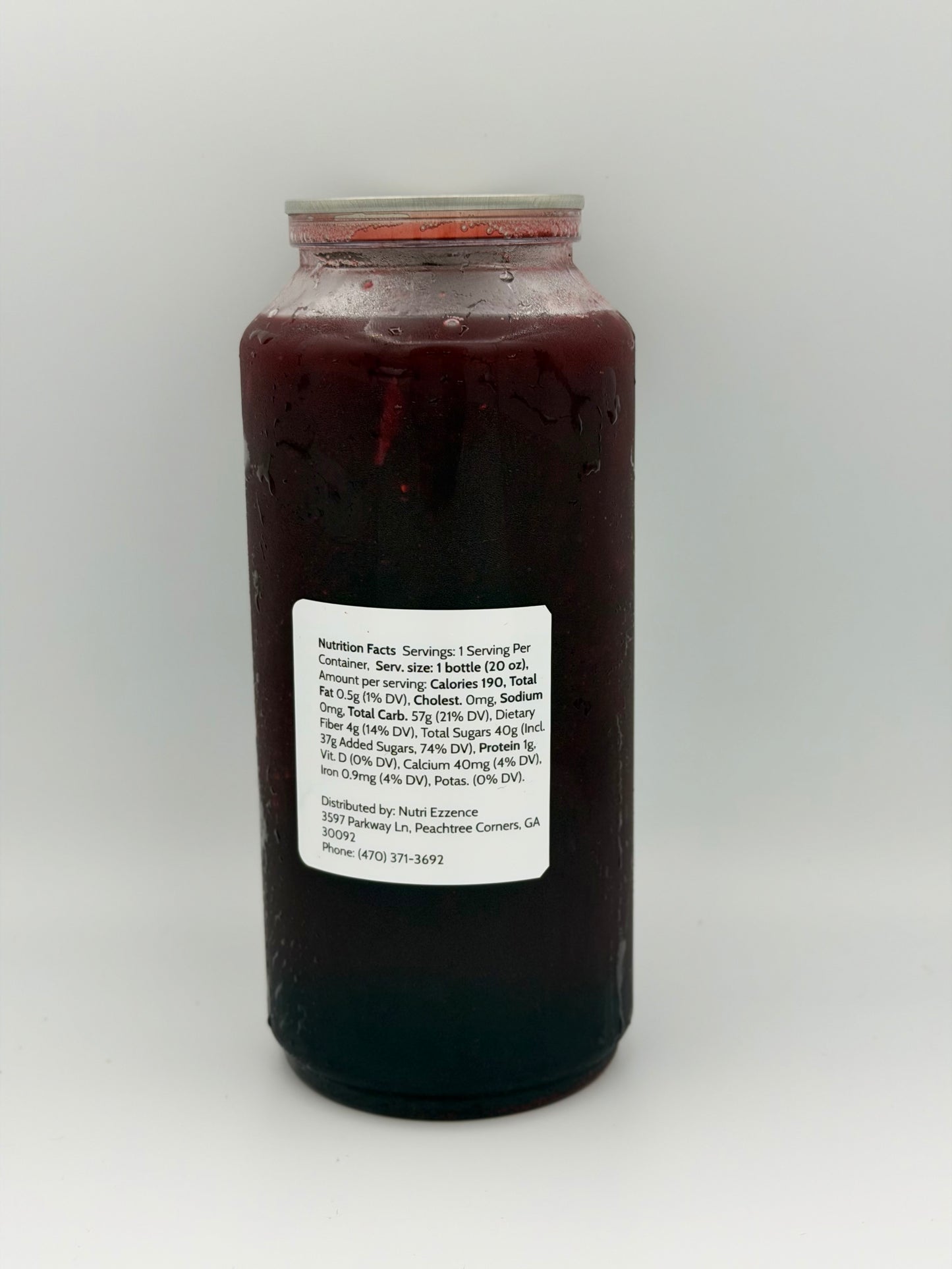 Hibiscus Drink with Four Berry Blend and Diced Strawberries